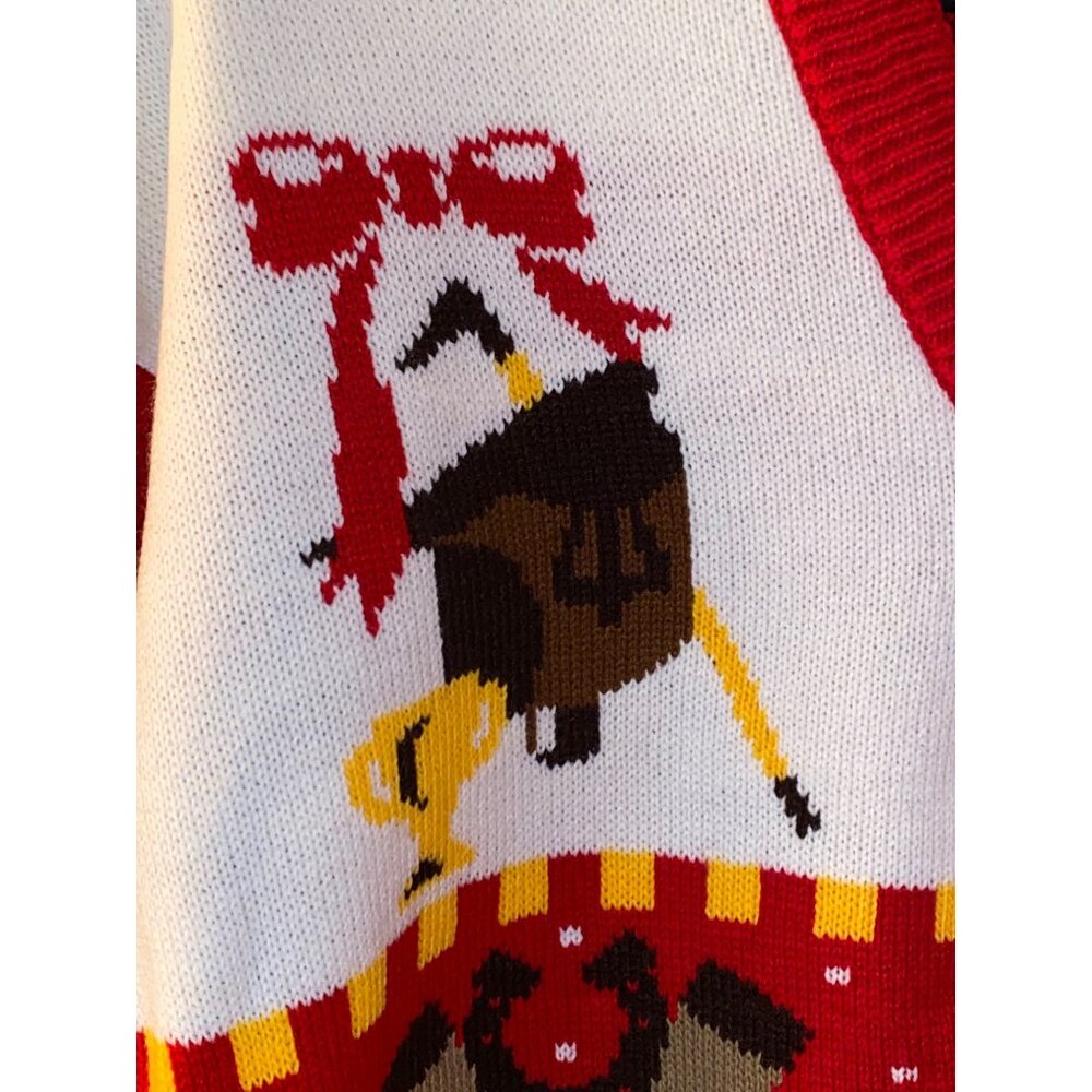 Kid's Youth Farm Clothes Cardigan Button Christmas Sweater Large 14 Israel Boots - Picture 3 of 5